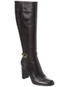 Gianvito Rossi Ribbon 85 Leather Knee-high Boot In Black