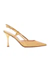 Gianvito Rossi Ribbon 85mm Slingback Pumps In Gold