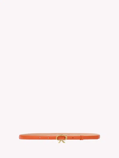 Gianvito Rossi Ribbon Belt In Orange