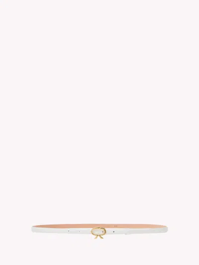 Gianvito Rossi Ribbon Belt In White