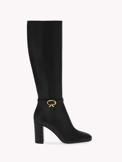 Gianvito Rossi Ribbon Boot 85 In Black Calf