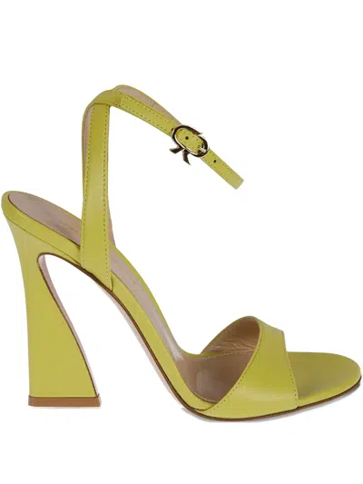 Gianvito Rossi Ribbon-buckle Sandals In Yellow