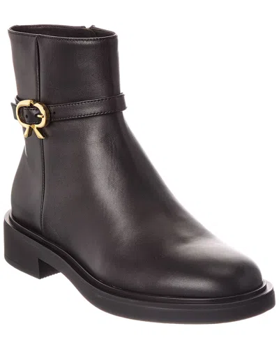 Gianvito Rossi Ribbon Dumont 20 Leather Boot In Black