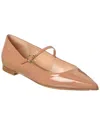 Gianvito Rossi Pointed-toe Buckle-strap Ballerina Shoes In Praline