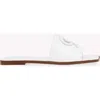 Gianvito Rossi Ribbon Slides In White
