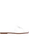 Gianvito Rossi Ribbon Slides In White