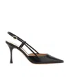 Gianvito Rossi 85mm Ascent Leather Slingback Pumps In Black