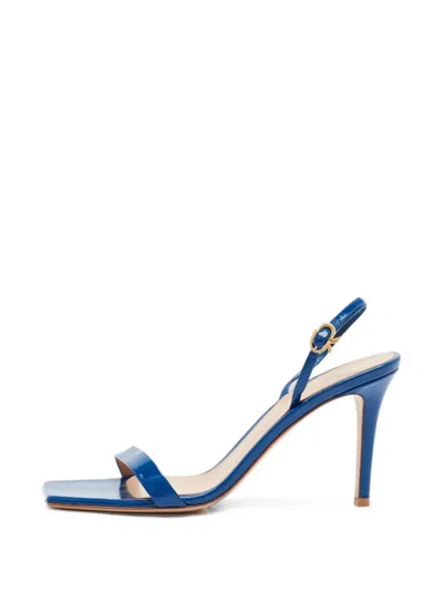 Pre-owned Gianvito Rossi Ribbon Slingback Sandals In Blue