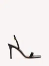 Gianvito Rossi Ribbon Stiletto 85 Sandals In Black Patent Leather In Black Patent
