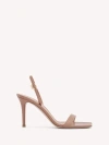Gianvito Rossi Ribbon Buckle Stiletto Heels With Squared Toe Design In Praline