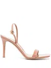Gianvito Rossi Ribbon Buckle Stiletto Heels With Squared Toe Design In Brown