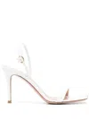 Gianvito Rossi Vernice 85 Patent-leather Slingback Sandals In White