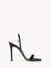 Gianvito Rossi Black Patent Ribbon Stiletto 105 Heeled Sandals In Black Patent