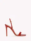 Gianvito Rossi Ribbon Strap-detail Open-toe Sandals In Red