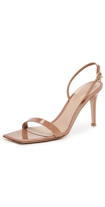 Gianvito Rossi Ribbon Stiletto Vernice 85mm Praline In Brown