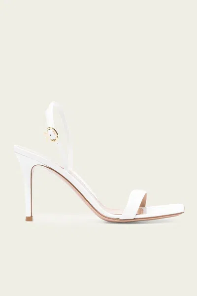 GIANVITO ROSSI RIBBON STILLETO SLINGBACK SANDAL IN WHITE