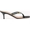 Gianvito Rossi Leather Buckle Thong Sandals In Black