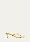 Gianvito Rossi Ribbon Thong 55 Sandals In Pistacchio