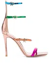 Gianvito Rossi Metallic Multi-strap Stiletto Sandals