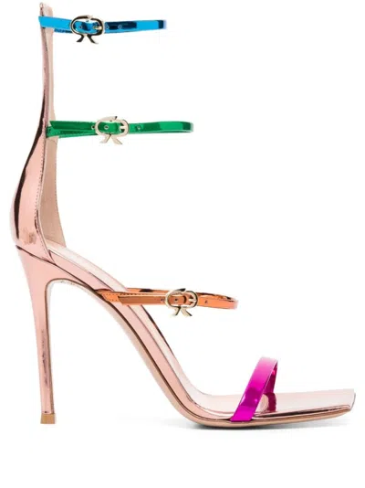 Gianvito Rossi Woman Sandals Fuchsia Size 7.5 Leather In Pink