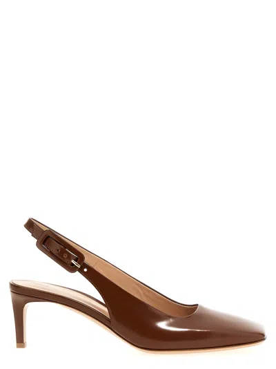 Gianvito Rossi Ric Slingback In Brown