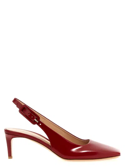Gianvito Rossi Stiletto Heel 'ric' Slingbacks In Red
