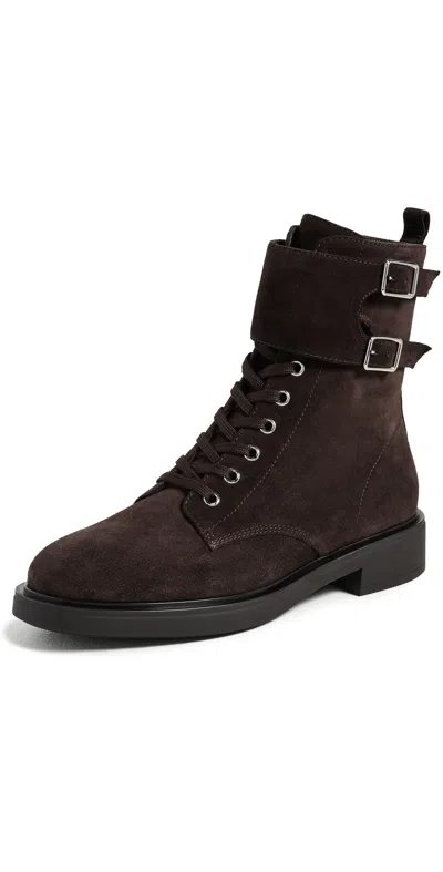 Gianvito Rossi Ripley Suede Boots Moka