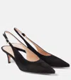 Gianvito Rossi Robbie 55 Patent Leather Slingback Pumps In Black