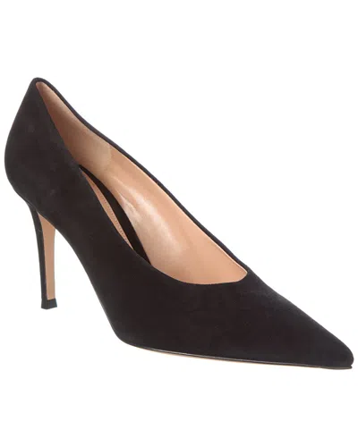 Gianvito Rossi Robbie 85 Suede Pump In Brown