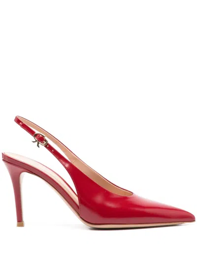 Gianvito Rossi Robbie 85mm Slingback Pumps In Rouge