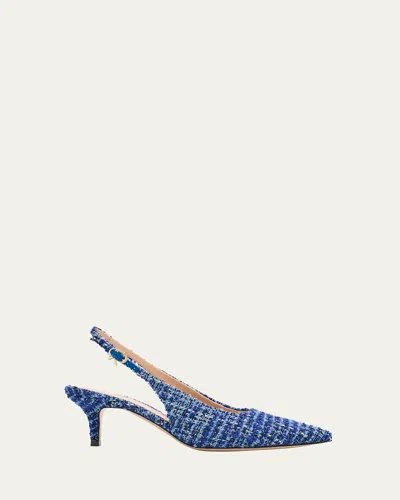 Gianvito Rossi Robbie Boucle Slingback Pumps In Rio