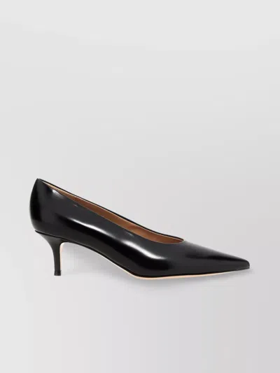 Gianvito Rossi 'robbie' Pointed Toe Kitten Heel Pumps In Black