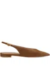 Gianvito Rossi Leather Slingback Pumps In Brown