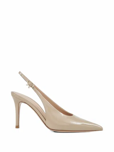 Gianvito Rossi Robbie Sling Pointed-toe Pumps In Neutral