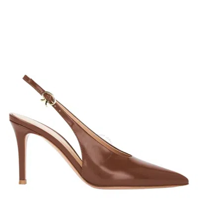 GIANVITO ROSSI GIANVITO ROSSI ROBBIE SLINGBACK LEATHER PUMPS