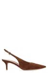 Gianvito Rossi Suede Stiletto Heel Pumps With Ribbon Buckle