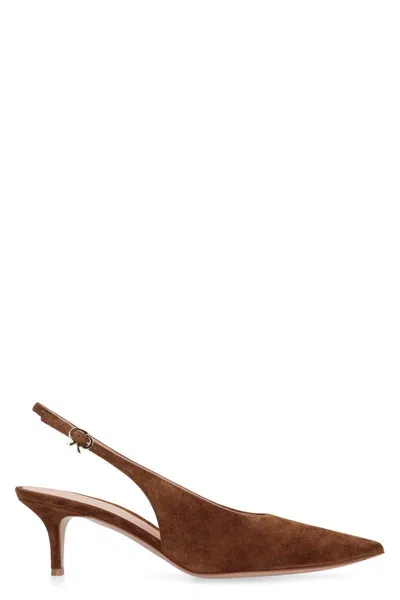 GIANVITO ROSSI GIANVITO ROSSI ROBBIE SUEDE SLINGBACK PUMPS