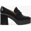 Gianvito Rossi Patent Platform Penny Loafers In Black