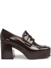 Gianvito Rossi Rouen Platform Penny Loafers In Brown