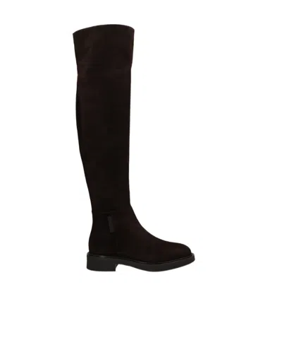 Gianvito Rossi Round Head Boots In Black