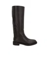 Gianvito Rossi Ascott Leather Knee-high Boots In Black