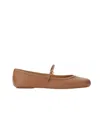 Gianvito Rossi Womens  Carla Ribbon-buckle Leather Flats In Brown