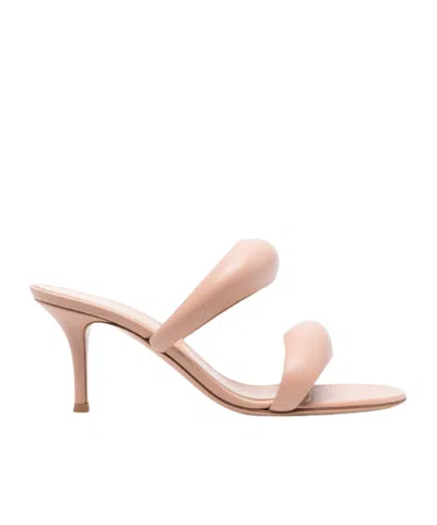 Gianvito Rossi Round Head High Heel Sandals In Nude