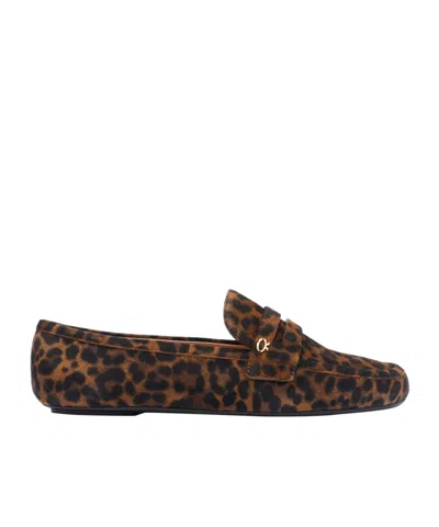 GIANVITO ROSSI GIANVITO ROSSI GIORGIA LOEPARD PRINTED LOAFERS