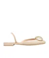 Gianvito Rossi Round Head Muller Shoes In Nude