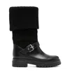 Gianvito Rossi Stivali Thurso Nero In Pelle E Tessuto Donna In Black