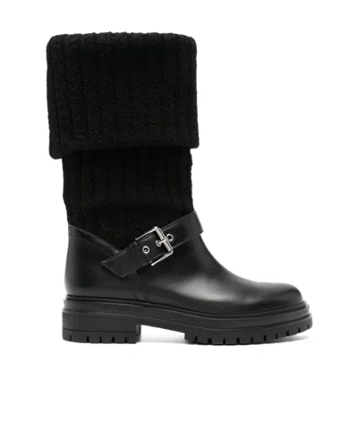 GIANVITO ROSSI GIANVITO ROSSI THURSO STRAP DETAILED PULL-ON BIKER BOOTS