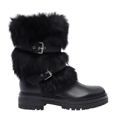GIANVITO ROSSI GIANVITO ROSSI MAVERICK BUCKLE DETAILED BIKER BOOTS