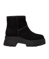 Gianvito Rossi Shearling-lined Suede Ankle Boots In Black