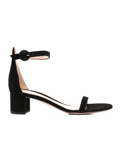 GIANVITO ROSSI ROUND-HEADED HIGH-HEELED SANDALS